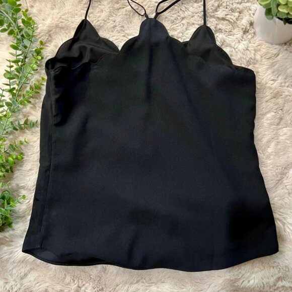J.Crew Black Scalloped Camisole – Size 4 - Picture 3 of 3